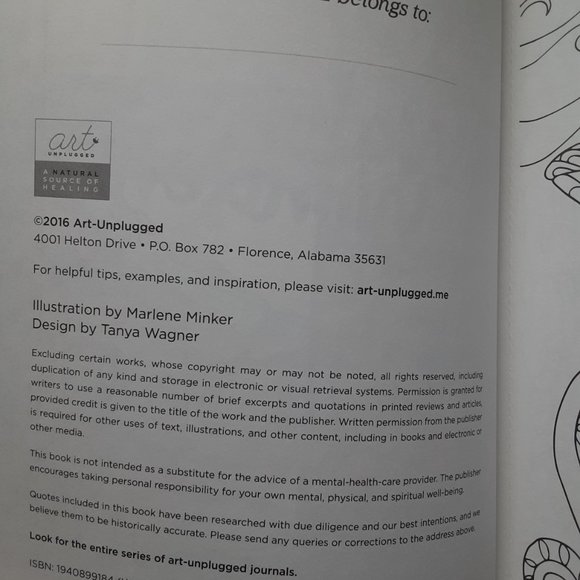 2016 Art Unplugged Water Wonders Journal and Coloring Book - Picture 3 of 7